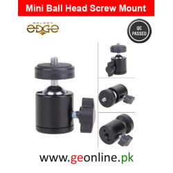 Mini Ball Head Screw Mount for DSLR Camera Tripod Ballhead Stand 14 360 Swivel - Metal