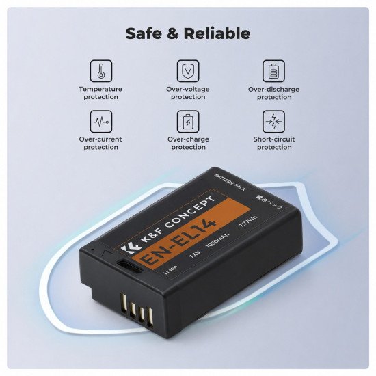 K&F Concept EN-EL14 Battery for Nikon KF28.0020V1