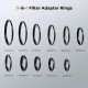 K&F Concept 11-in-1 Metal Step-Up Lens Filter Adapter Ring Kit (26mm to 82mm)