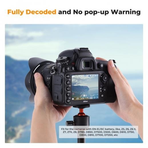 K&F Concept EN-EL15C Type-C Rechargeable Camera Battery for Nikon (KF28.0041)