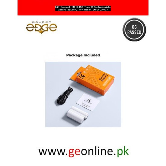 K&F Concept EN-EL15C Type-C Rechargeable Camera Battery for Nikon (KF28.0041)