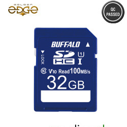 Buffalo SD Card 32GB – 100MB/s UHS-I Class 10 Memory Card – Supports Video Speed Class  Buffalo SD Card 32GB – 100MB/s UHS-I Class 10 Memory Card – Supports Video Speed Class