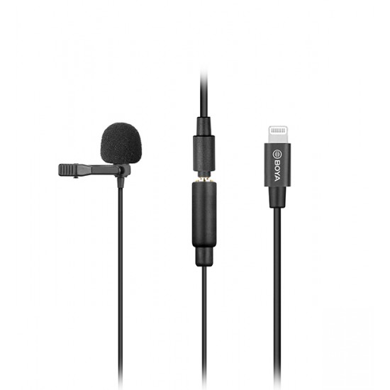 Boya M2 Lavalier Microphone for Iphone 7 8 11 13 14 Pro MFI Certified Lighting with 3 Year Warranty