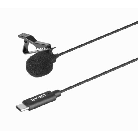 BOYA BY-M3 Lavalier Microphone for Type-C Devices | Professional Audio | 3-Year Warranty | Geonline