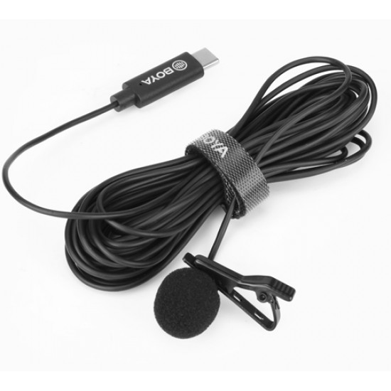 2 Years Warranty - Clip On Latest Mic Boya M3 Lavalier Collar Microphone for Type-C devices Android