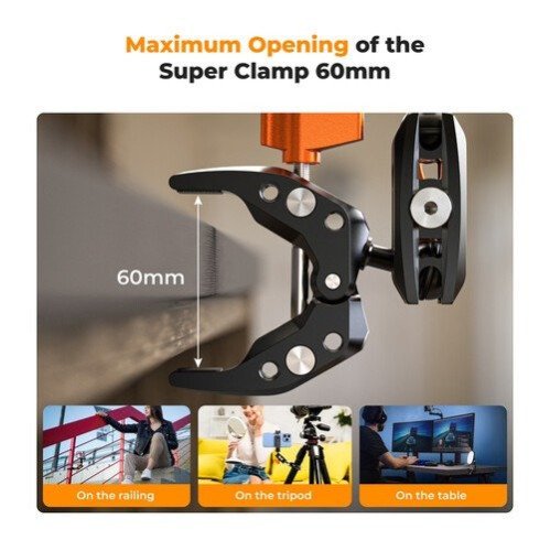 K&F MS13 Super Clamp with Ball Head Magic Arm KF31.083