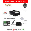 Ultra Fast ICON AC-VQ9001 EN-EL14a Charger For Nikon DSLR D3500, D5600, D5500, D3400, D3300, D5300, D5200, D3200, D3100, D5100, DF DSLR, Coolpix P7700, P7000, P7800, P7100 and MH-24 EN EL14