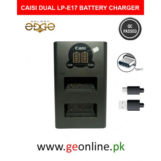 Type c caisi lp-e17 dual charger lc-e17 Canon EOS Rebel T7i, T6i, T6s, SL3, SL2, 77D, 9000D, 8000D, 800D, 760D, 750D, 200D, M6, M5, M3, Kiss X8i DSLR Cameras