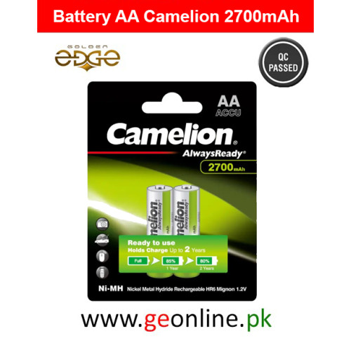Camelion 2700mAh AA Rechargeable Battery 2 Pack Camelion 2700mAh AA Rechargeable Battery 2 Pack