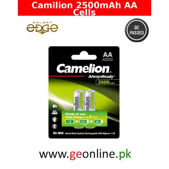 Camilion 2500mAh AA Rechargeable Battery 2Pc Green