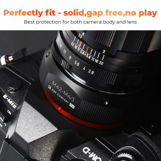 K&F Lens Adapter M42 To M43 Mount Camera with Matting Varnish Lens Mount Adapter K&F PRO KF06.441