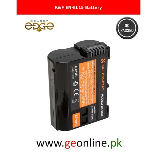 K&F Concept EN-EL15 Replacement Lithium-Ion Battery for Nikon Cameras