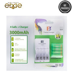 Battery AA FB Battery Charger with 4x 3000mAh Rechargeable Batteries