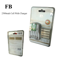 FB 2500mAh 4PCS Rechargeable AA Batteries with Charger