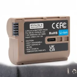 Battery En-el15 Type C BTK For Nikon Cameras