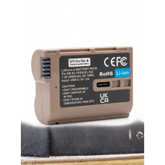 Battery En-el15 Type C BTK For Nikon Cameras