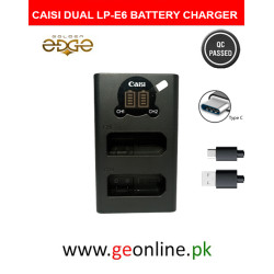 Type c caisi lp-e6 dual charger Canon EOS 5D Mark II, 5D Mark III, 5D Mark IV, 5DS, 5DS R, 6D, 6D Mark II, 7D, 60D, 70D, 80D, R5, and R6 digital cameras