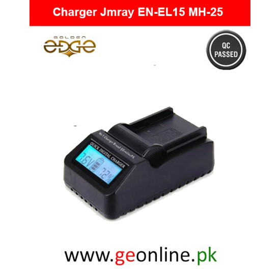 Charger Jmray EN-EL15 MH-25 Digital LCD Quick Replace Charger For Nikon D7200 D610 D600 D750 D810 D850