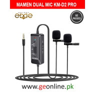 Mamen KM-D2 Pro Clip-on Lavalier Microphone with Omni-directional Dual Mics 3.5mm Plug