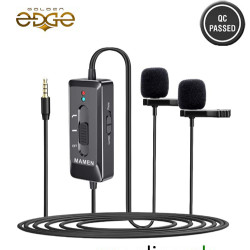 Mamen KM-D2 Pro Clip-on Lavalier Microphone with Omni-directional Dual Mics 3.5mm Plug Mamen KM-D2 Pro Clip-on Lavalier Microphone with Omni-directional Dual Mics 3.5mm Plug