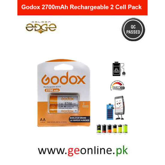 Battery AA Godox 2700mAh Rechargeable 2 Cell Pack For Camera Flash Light Or Other Equipment Battery AA Godox 2700mAh Rechargeable 2 Cell Pack For Camera Flash Light Or Other Equipment