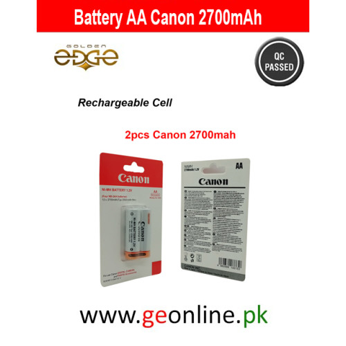 2PCS Batteries Canon AA Rechargeable batteries 2700 mAh 2PCS Batteries Canon AA Rechargeable batteries 2700 mAh