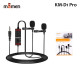 Mamen KM-D1 Pro Clip-on Lavalier Dual Microphone 3.5mm Plug