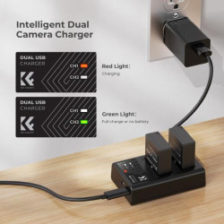 K&F 2X Battries NP-W126 Fuji+Dual Charger K&F KF28.0030 K&F 2X Battries NP-W126 Fuji+Dual Charger K&F KF28.0030