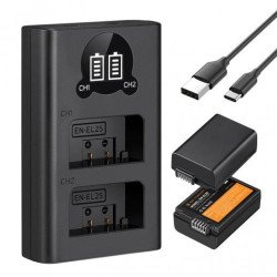 K&F Concept EN-EL25 2x Battery + Dual Channel Charger