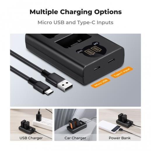 K&F Concept EN-EL25 2x Battery + Dual Channel Charger