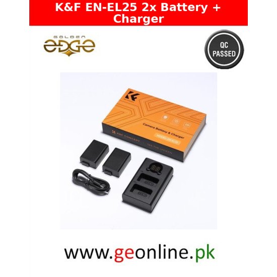 K&F Concept EN-EL25 2x Battery + Dual Channel Charger
