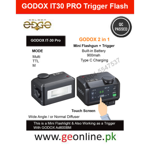 GODOX IT30Pro TTL Mini Camera Flash Light With Trigger Canon Mount GODOX IT30Pro TTL Mini Camera Flash Light With Trigger Canon Mount