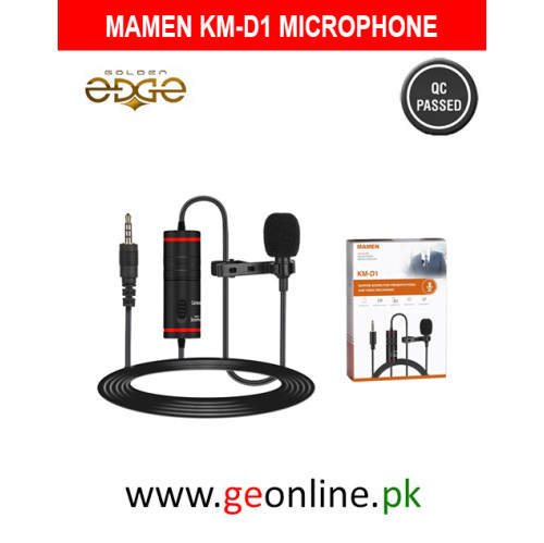 Mamen KM-D1 Clip-on Lavalier Microphone 3.5mm Plug