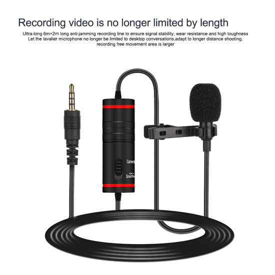 Mamen KM-D1 Clip-on Lavalier Microphone 3.5mm Plug