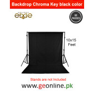 Backdrop Chroma Key black color 10x15 Feet Size for Studio
