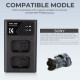 K&F Sony FW50 Dual Charger Type c Charging Port | KF28.0009