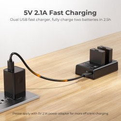 2x Battery LP-E10 1200mAh Dual Channel Charger KF28.0028