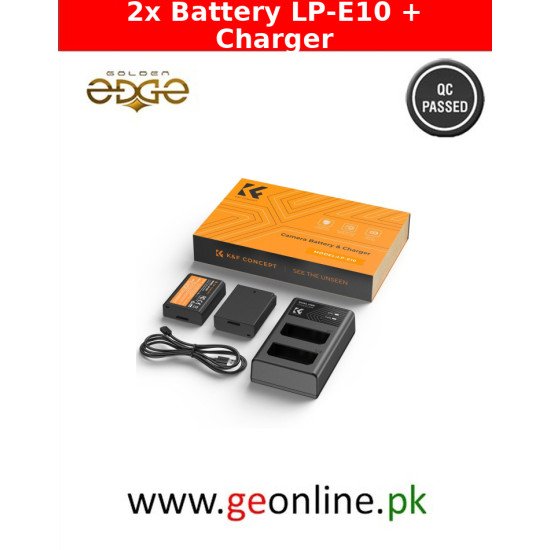 2x Battery LP-E10 1200mAh Dual Channel Charger KF28.0028