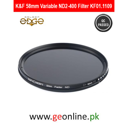 K&F 58mm Variable ND2-400 Filter | KF01.1109