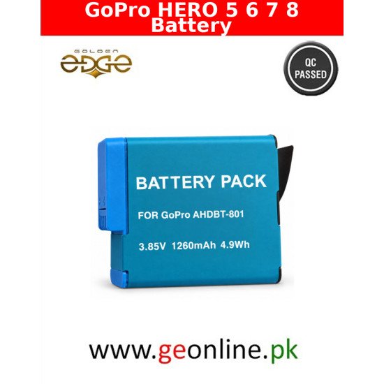 AHDBT-801 Replacement Battery for GoPro HERO 5, 6, 7 & 8 (1260mAh)
