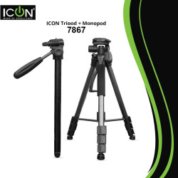 Icon Two In One (MonoPod+Tripod) Tripod 7867 Professional Edition For Video