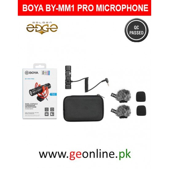 2 Years Warranty - BOYA Dual-Capsule Condenser Microphone by-MM1 PRO 