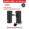 MAMEN WMIC-5G Wireless Microphone Lavalier Mic with Transmitter Receiver 2.4GHZ Camera Microphone for Live Interview Recording