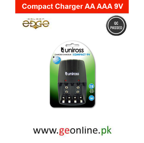 Compact Charger AA AAA 9V Dual Channel 4 Cell Charger