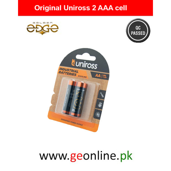 Original Uniross 2 AAA Industrial Alkaline Battery Cells For Camera Blood Pressure Machine Torch