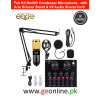 Full Kit Bm800 Condenser Microphone - with Arm Scissor Stand & V8 Audio Sound Card