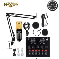 Full Kit Bm800 Condenser Microphone - with Arm Scissor Stand & V8 Audio Sound Card Full Kit Bm800 Condenser Microphone - with Arm Scissor Stand & V8 Audio Sound Card