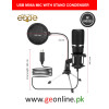 USB M08A Mic With Stand Condenser Microphone complete conference, distance learning, streaming, chatting, podcasting, recording, Zoom, Skype, video, etc