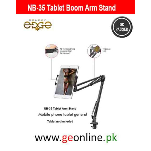 NB‑35 Professional Handheld Tablet & Microphone Stand with Scissor Boom Arm