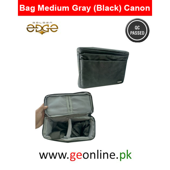 Canon Camera Bag – Medium Size – Gray (Black) – DSLR Shoulder Bag 